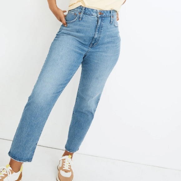 Madewell womens medium blue high rise classic straight jean - Picture 3 of 16